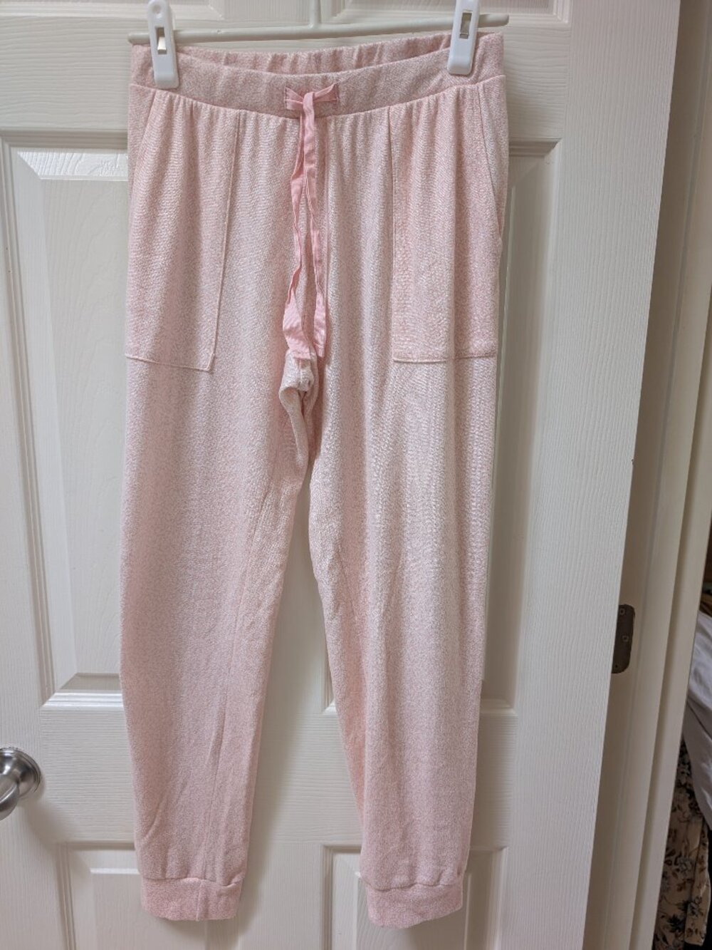 Soft pink pajama pants